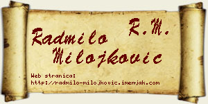 Radmilo Milojković vizit kartica